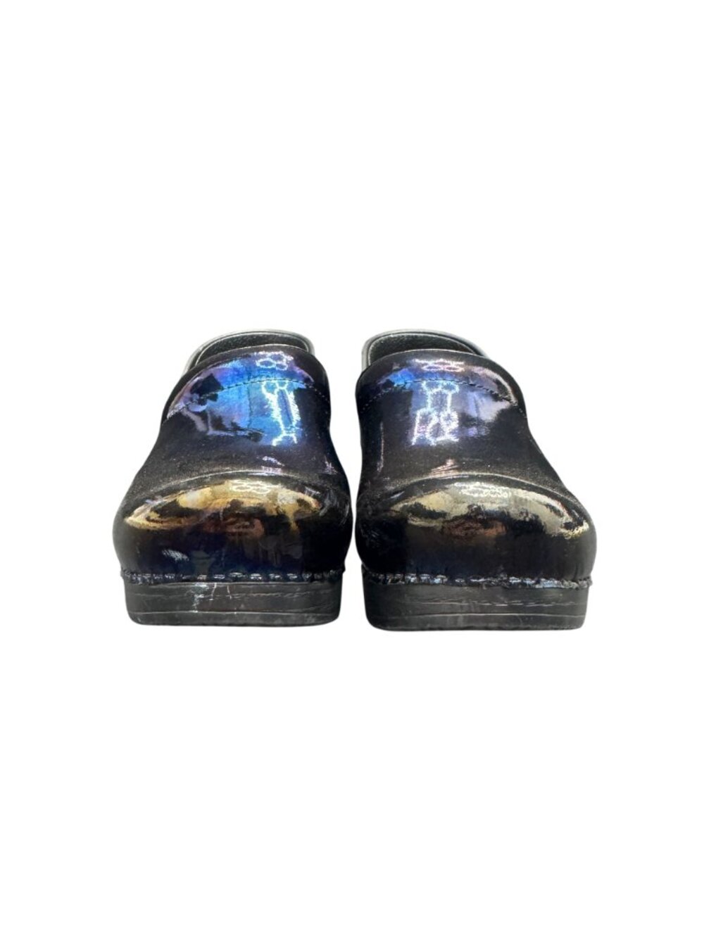 Dansko Professional Clogs Women's Patent Iridescent Blue Slip-Resistant, Sz 38 - Picture 4 of 10